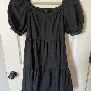 Black puff sleeve dress. Size small